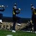 The Michigan marching band  marches across the field as they perform during pre-game against UMass at Michigan Stadium on Saturday. Melanie Maxwell I AnnArbor.com